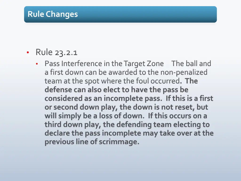 rule changes 4