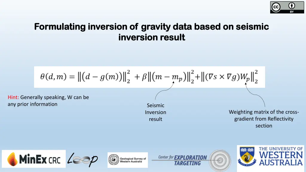 formulating inversion of gravity data based