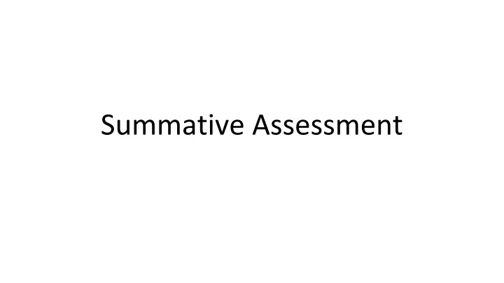 summative assessment