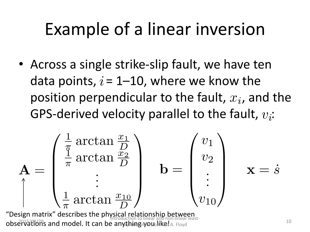 example of a linear inversion