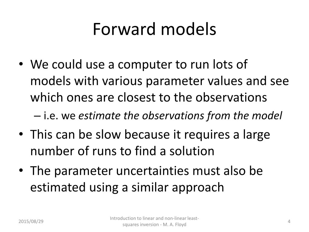 forward models