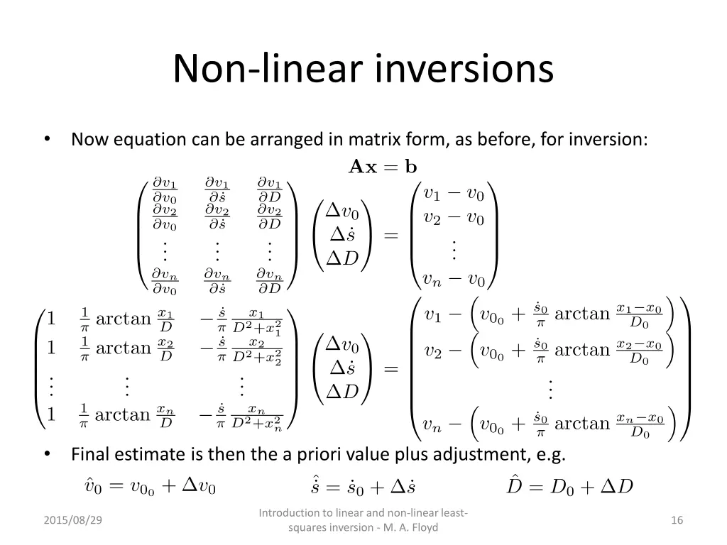 non linear inversions 2