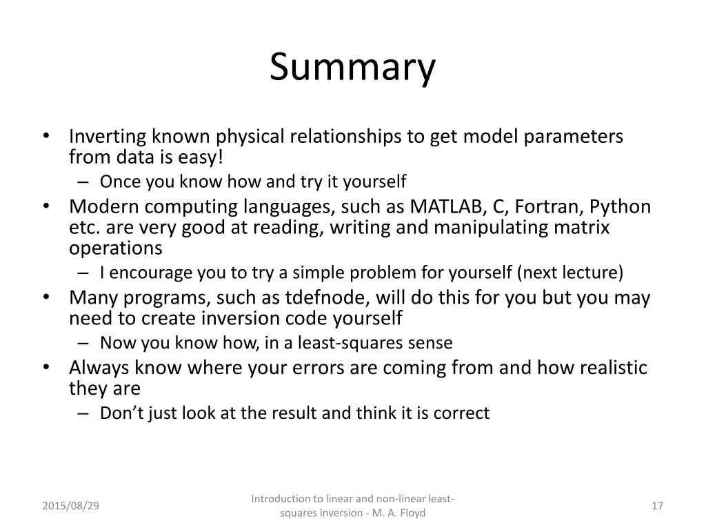 summary