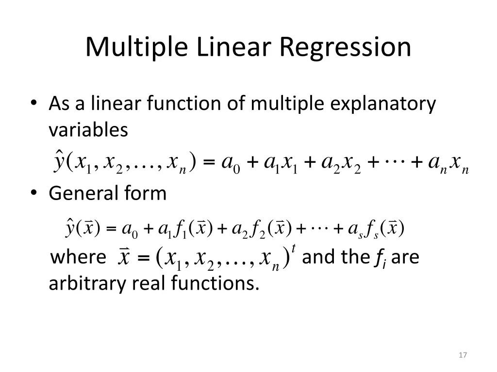 multiple linear regression