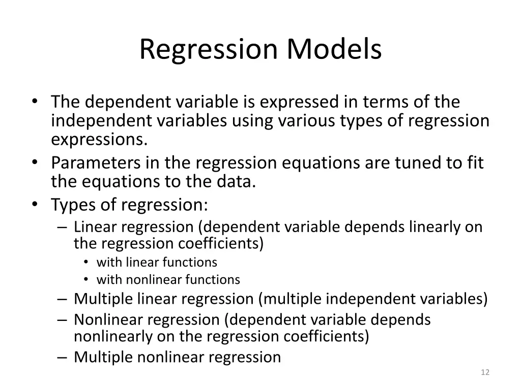 regression models