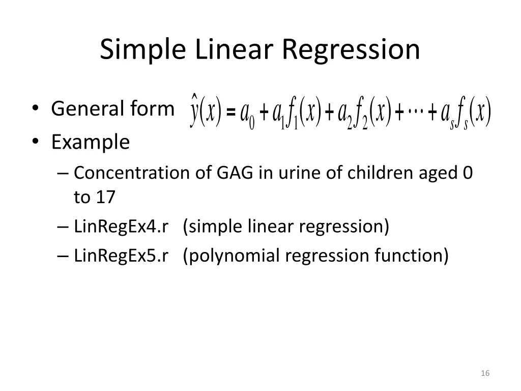 simple linear regression