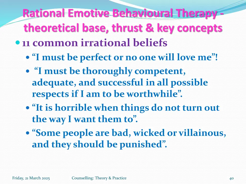 rational emotive behavioural therapy theoretical 2