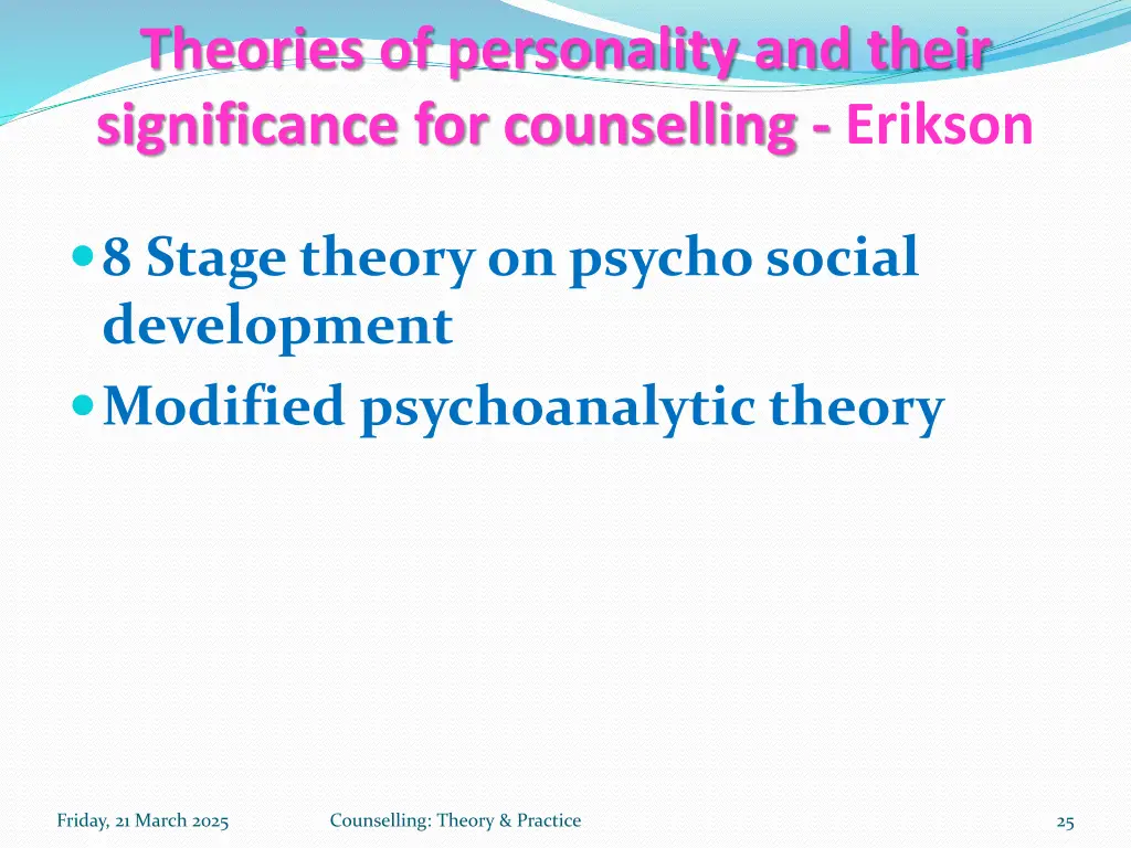 theories of personality and their significance 3