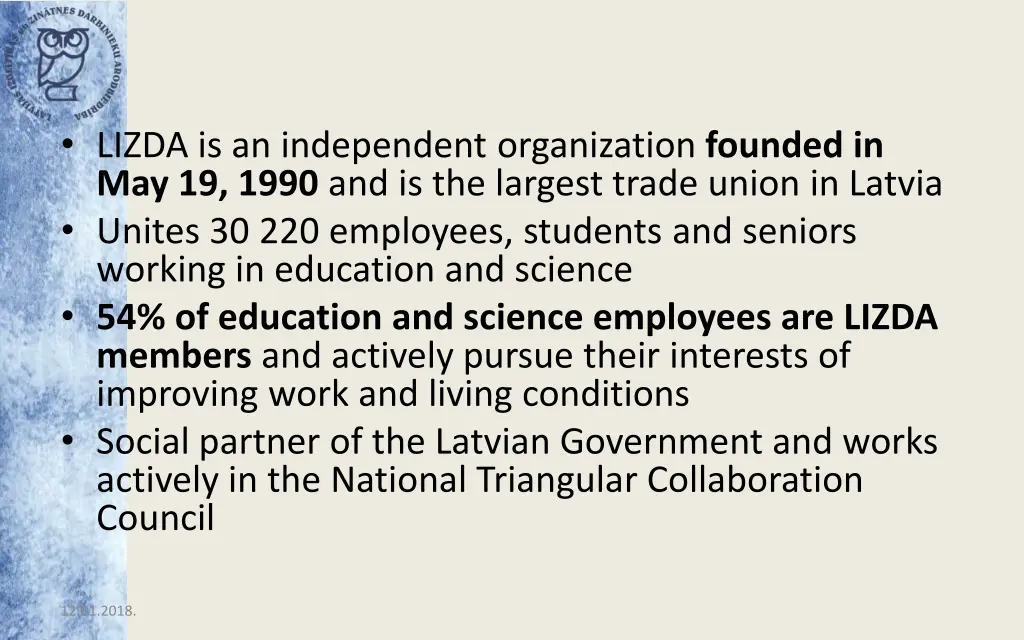 lizda is an independent organization founded