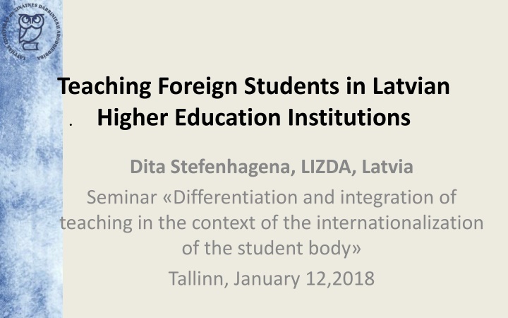 teaching foreign students in latvian higher