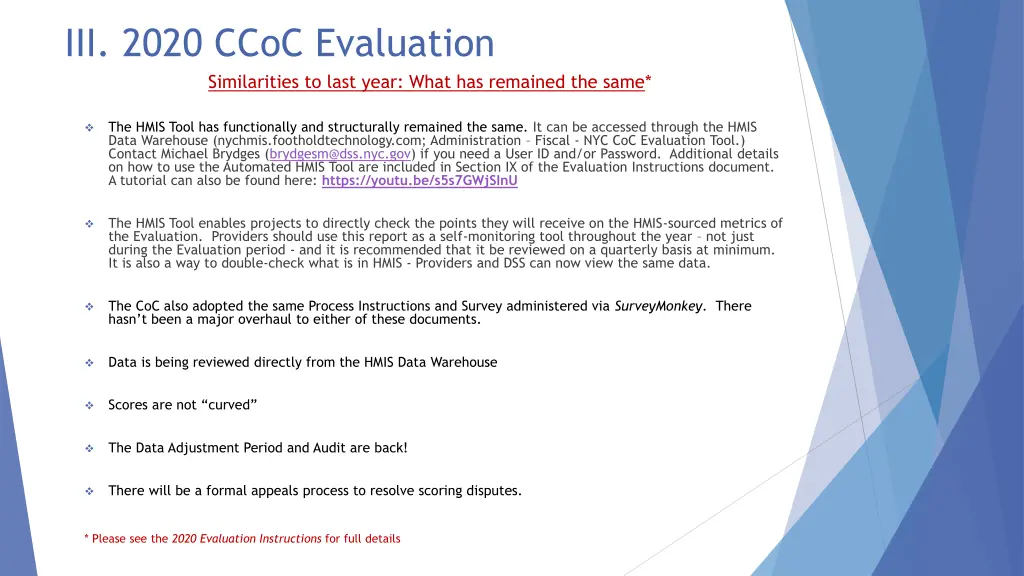 iii 2020 ccoc evaluation similarities to last