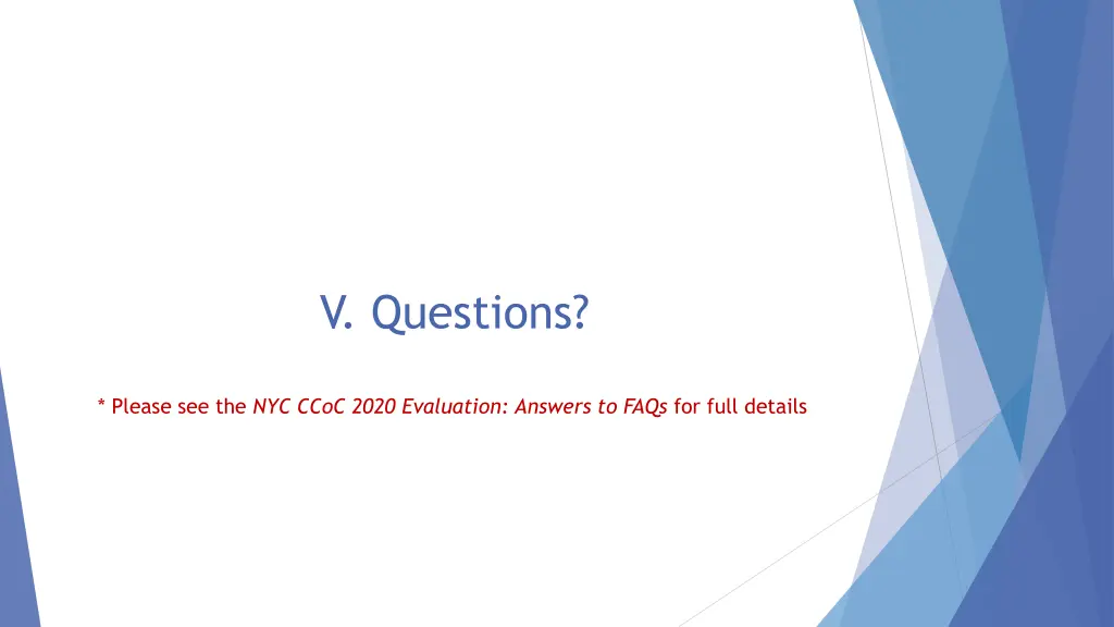 v questions