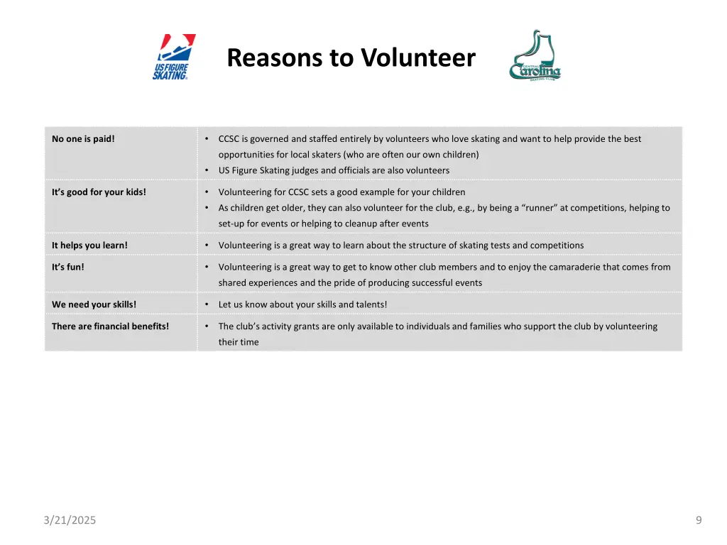 reasons to volunteer