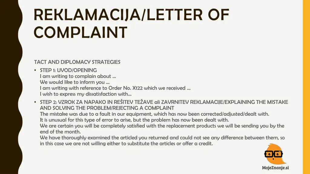 reklamacija letter of complaint 2