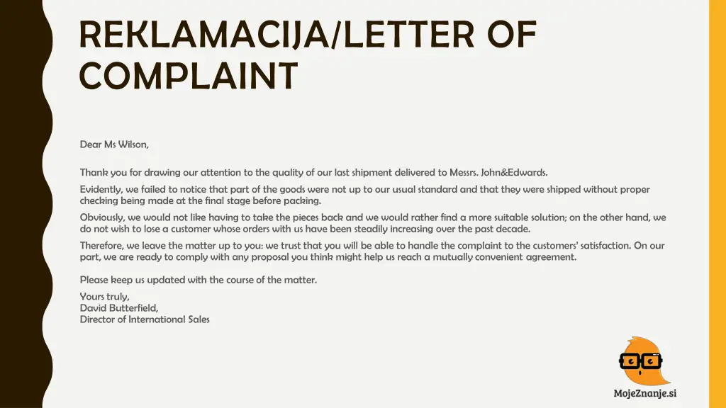 reklamacija letter of complaint 5