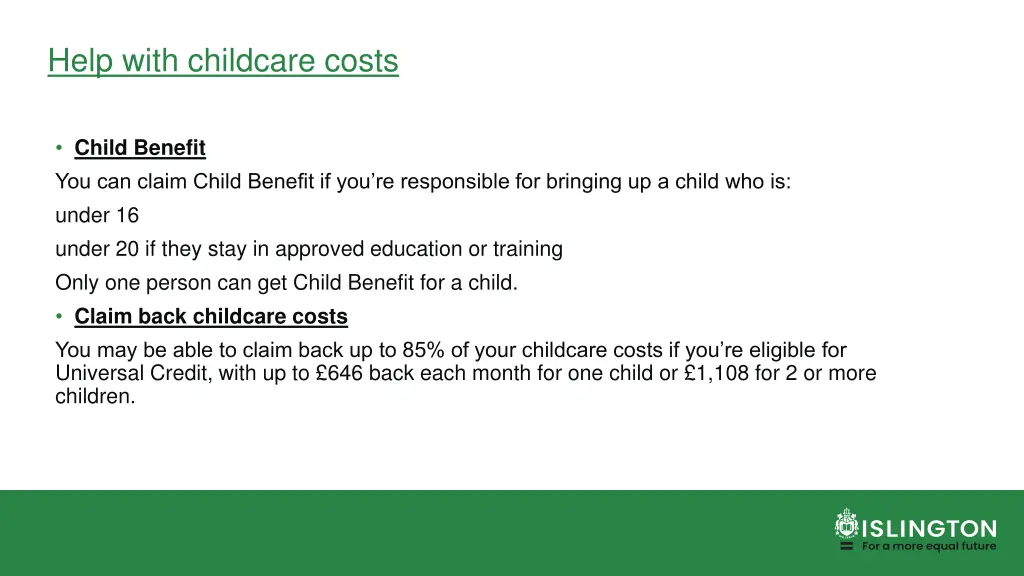 help with childcare costs 1