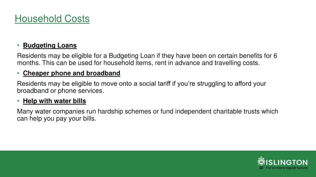 household costs 2