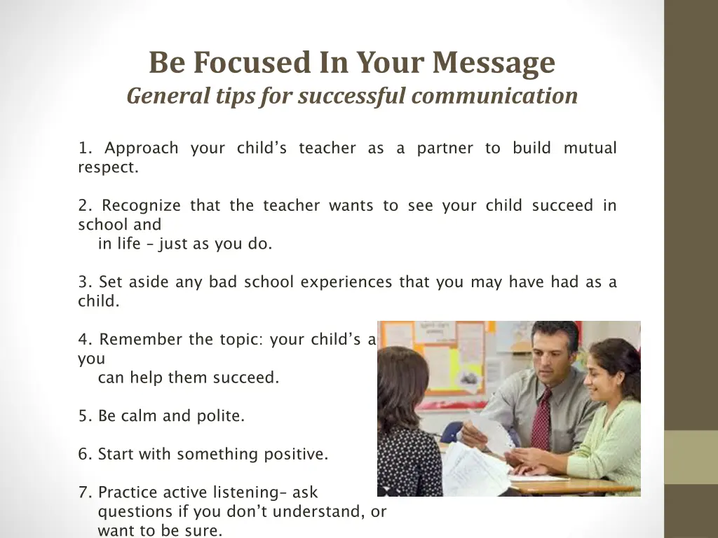 be focused in your message general tips