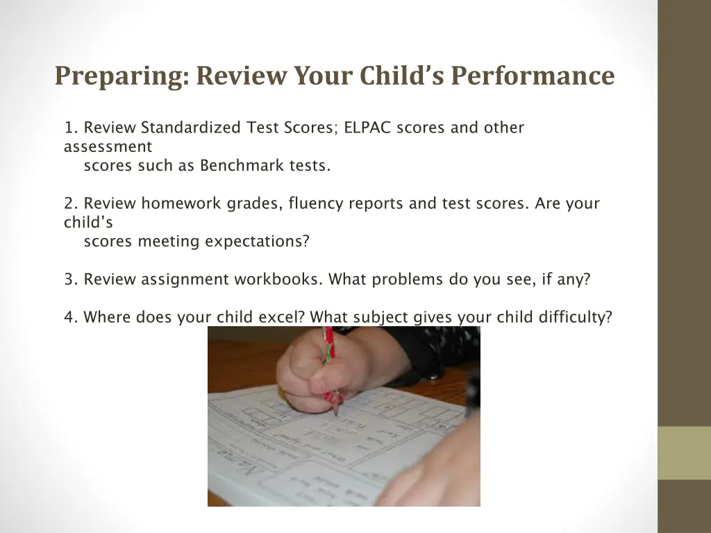 preparing review your child s performance