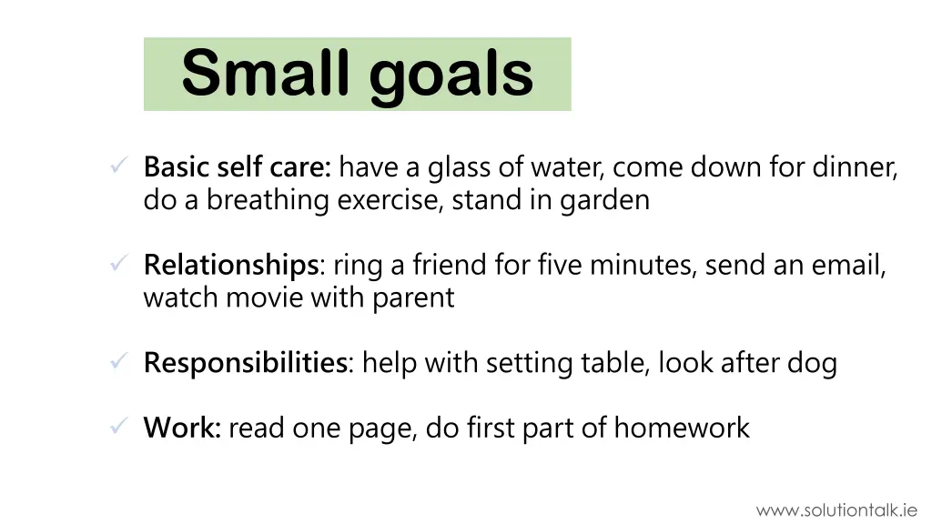small goals
