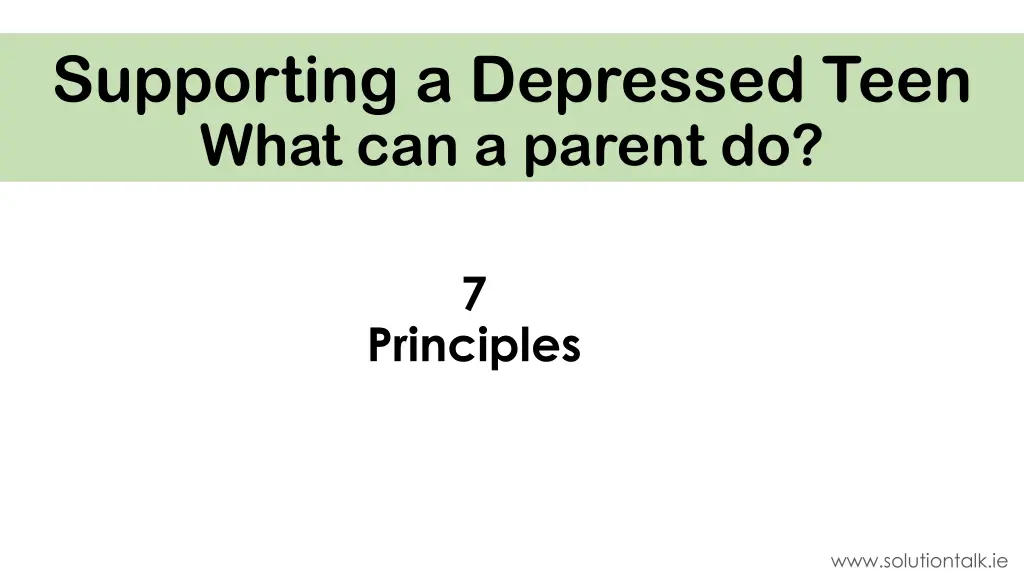 supporting a depressed teen what can a parent do 1