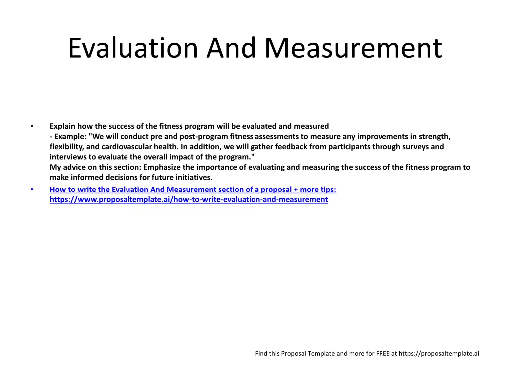 evaluation and measurement