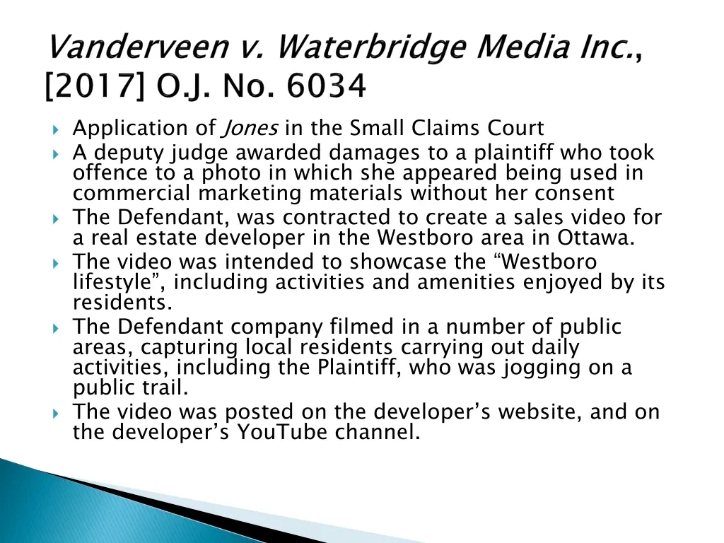 application of jones in the small claims court
