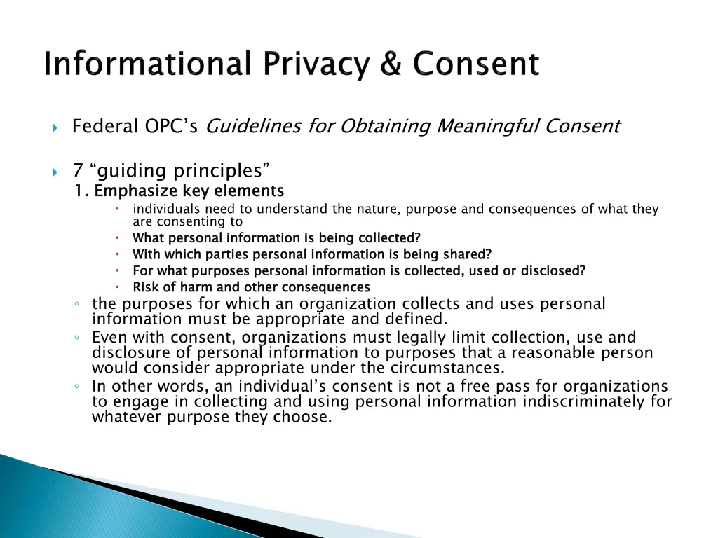 federal opc s guidelines for obtaining meaningful