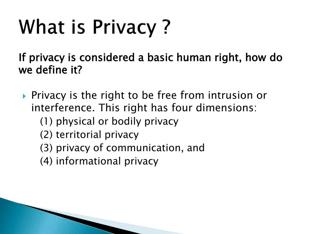 if privacy is considered a basic human right