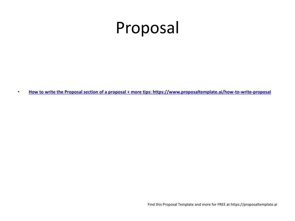 proposal