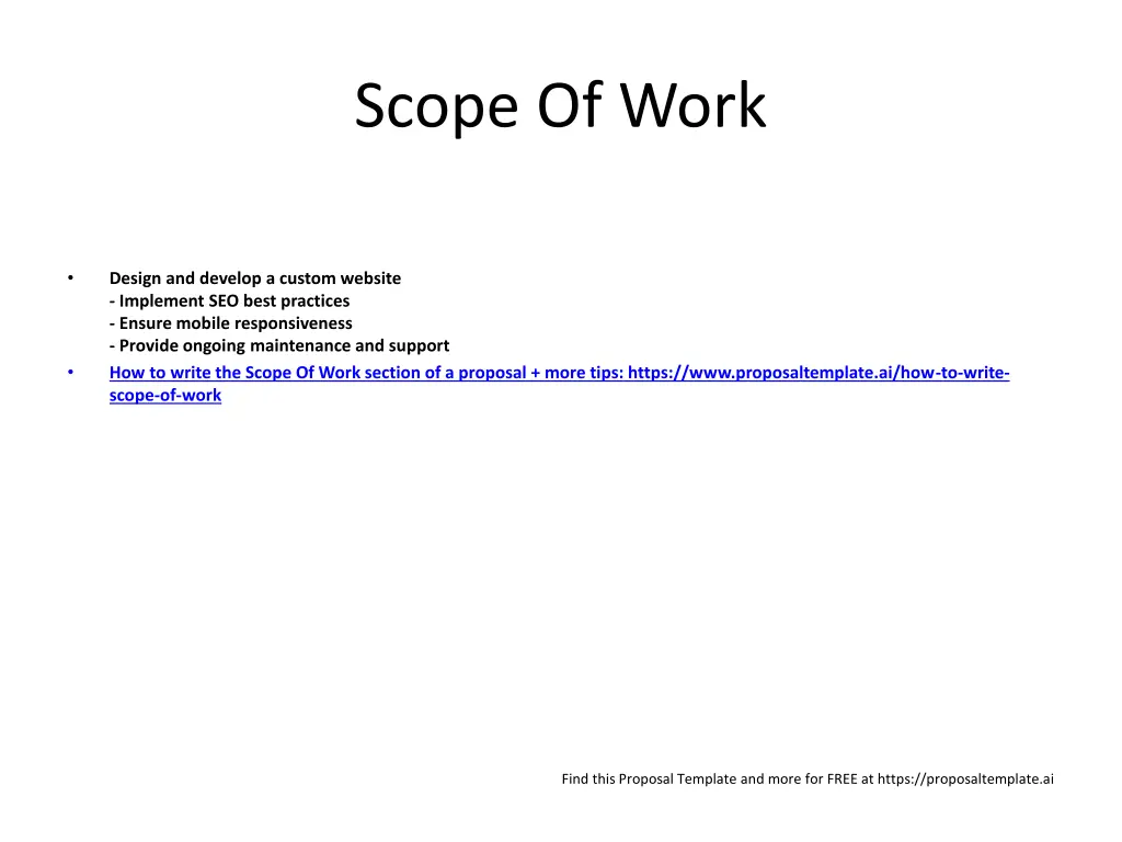 scope of work