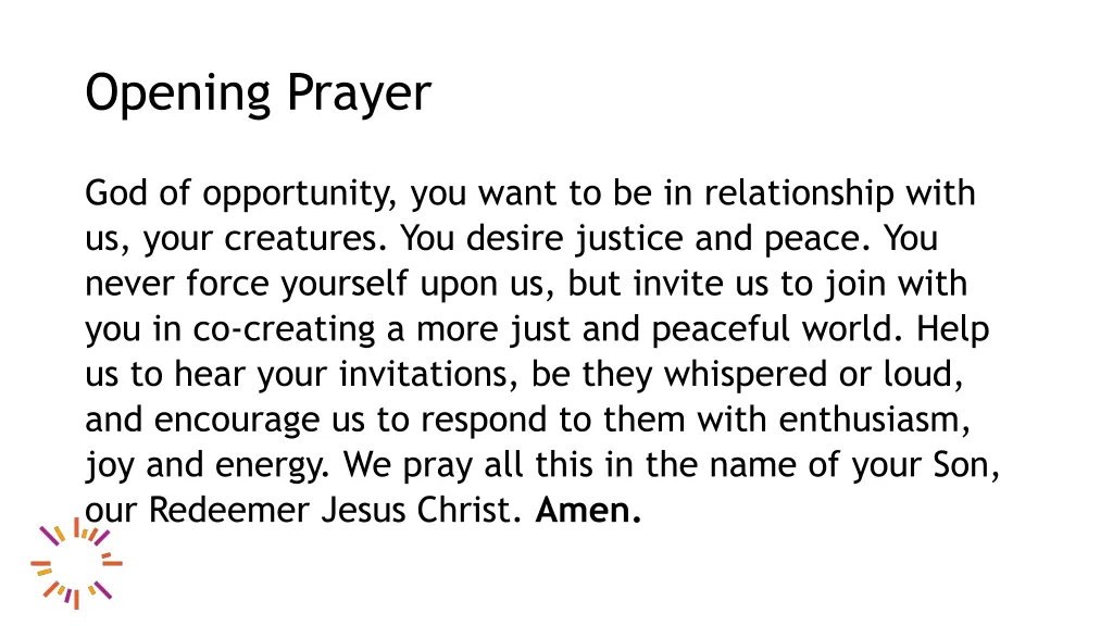 opening prayer 1