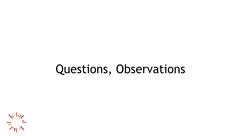 questions observations