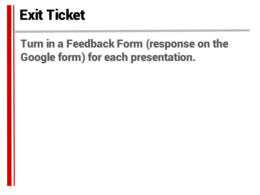 exit ticket