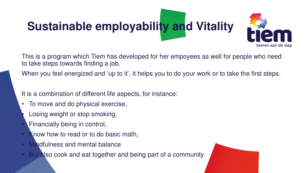 sustainable employability and vitality