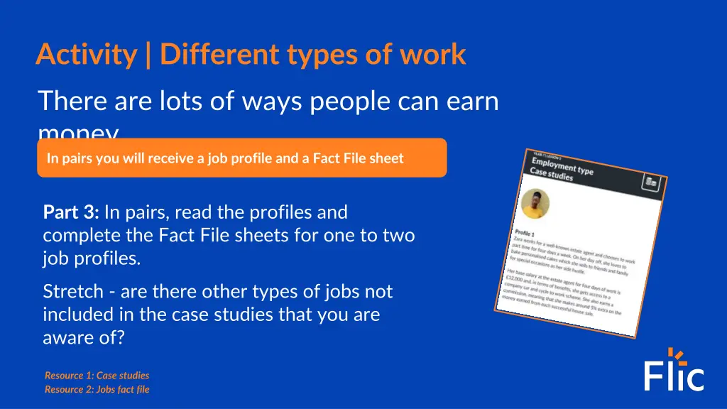 activity different types of work there are lots 1