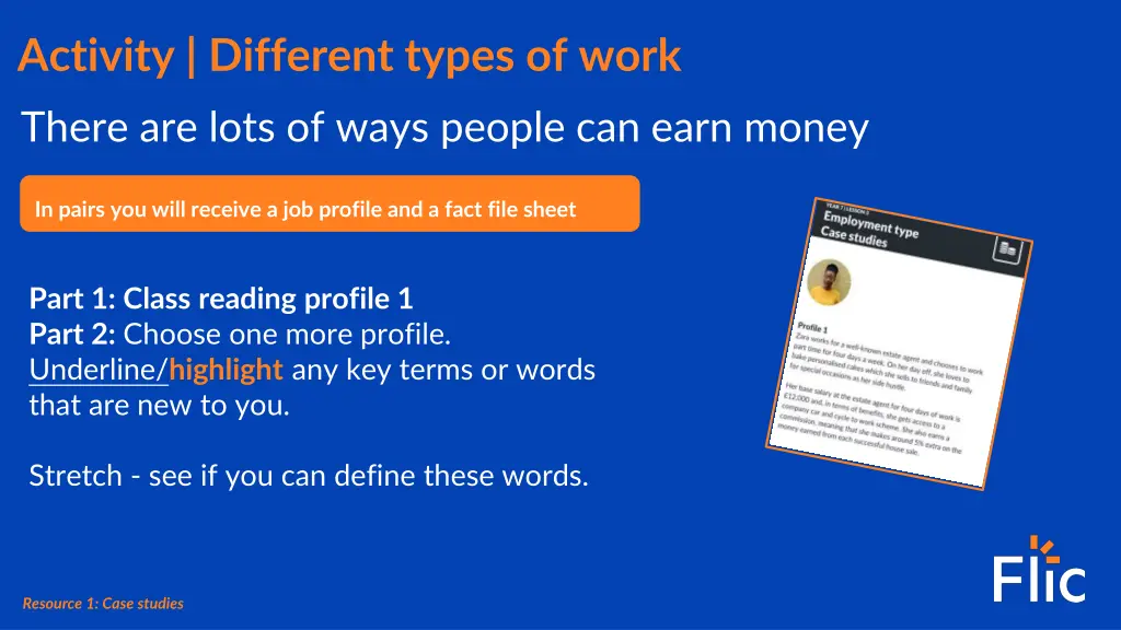 activity different types of work there are lots