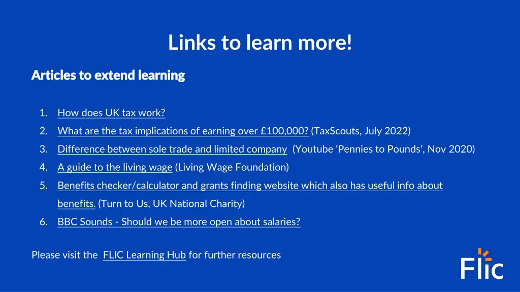 links to learn more