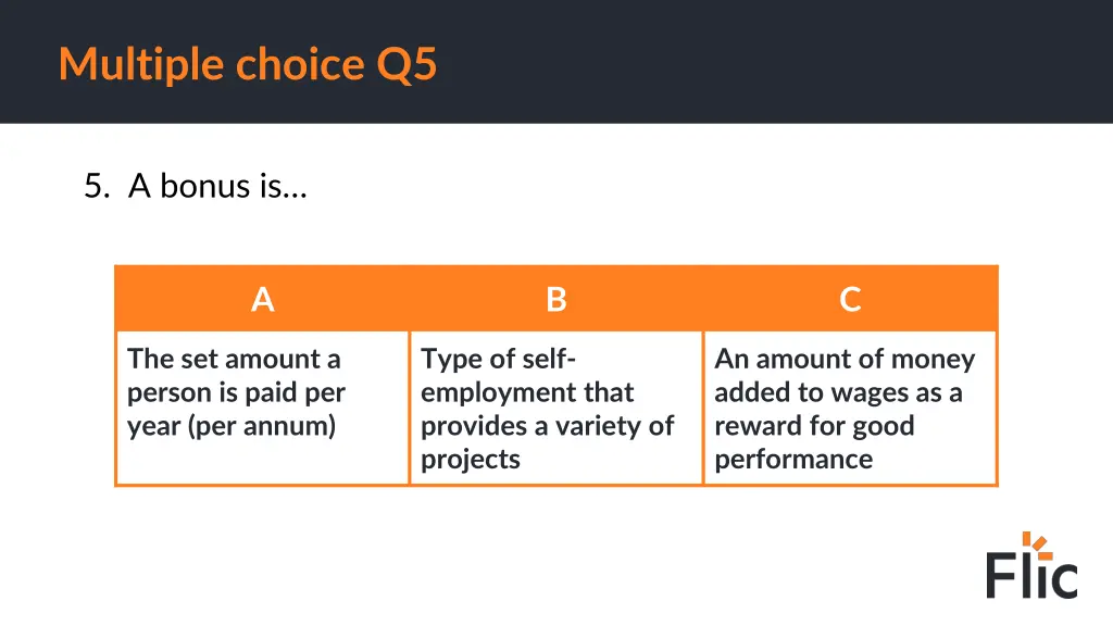 multiple choice q5