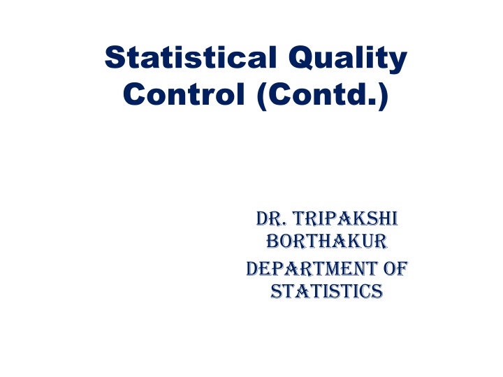 statistical quality control contd