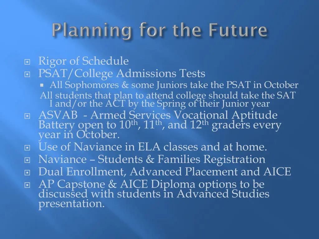 rigor of schedule psat college admissions tests
