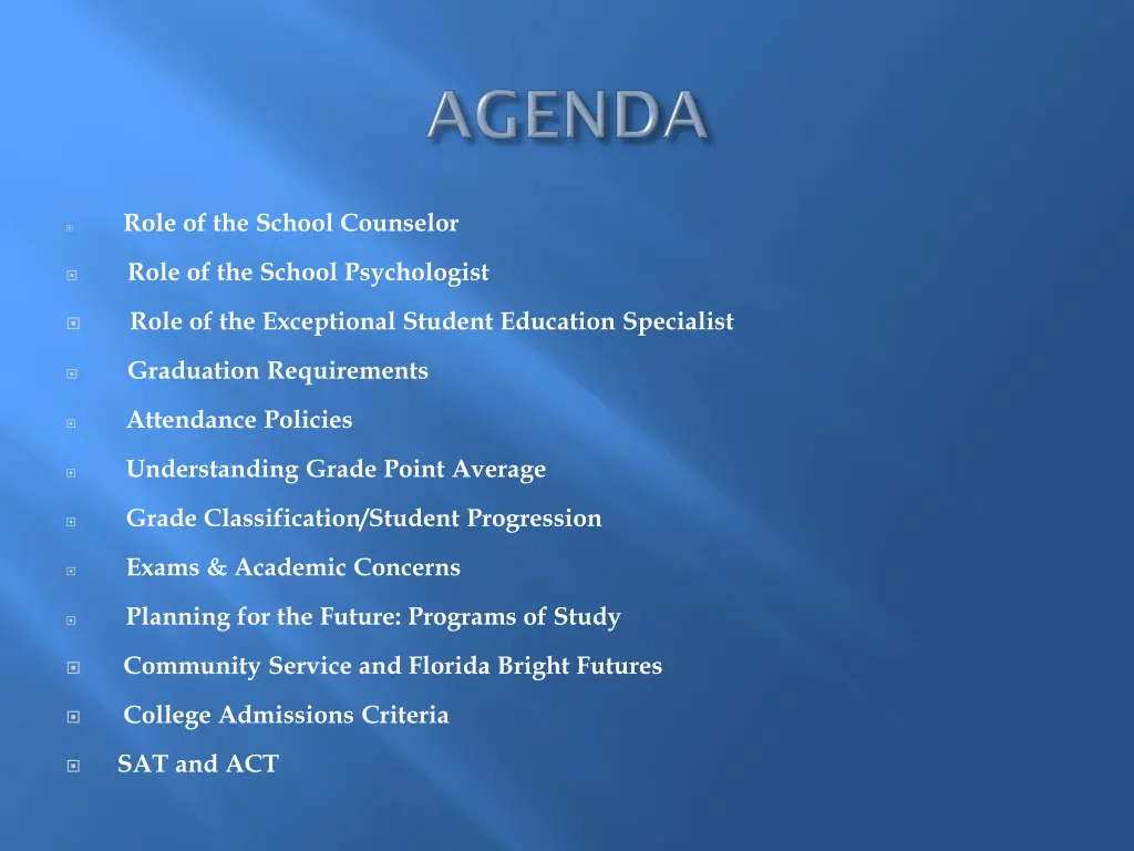 role of the school counselor