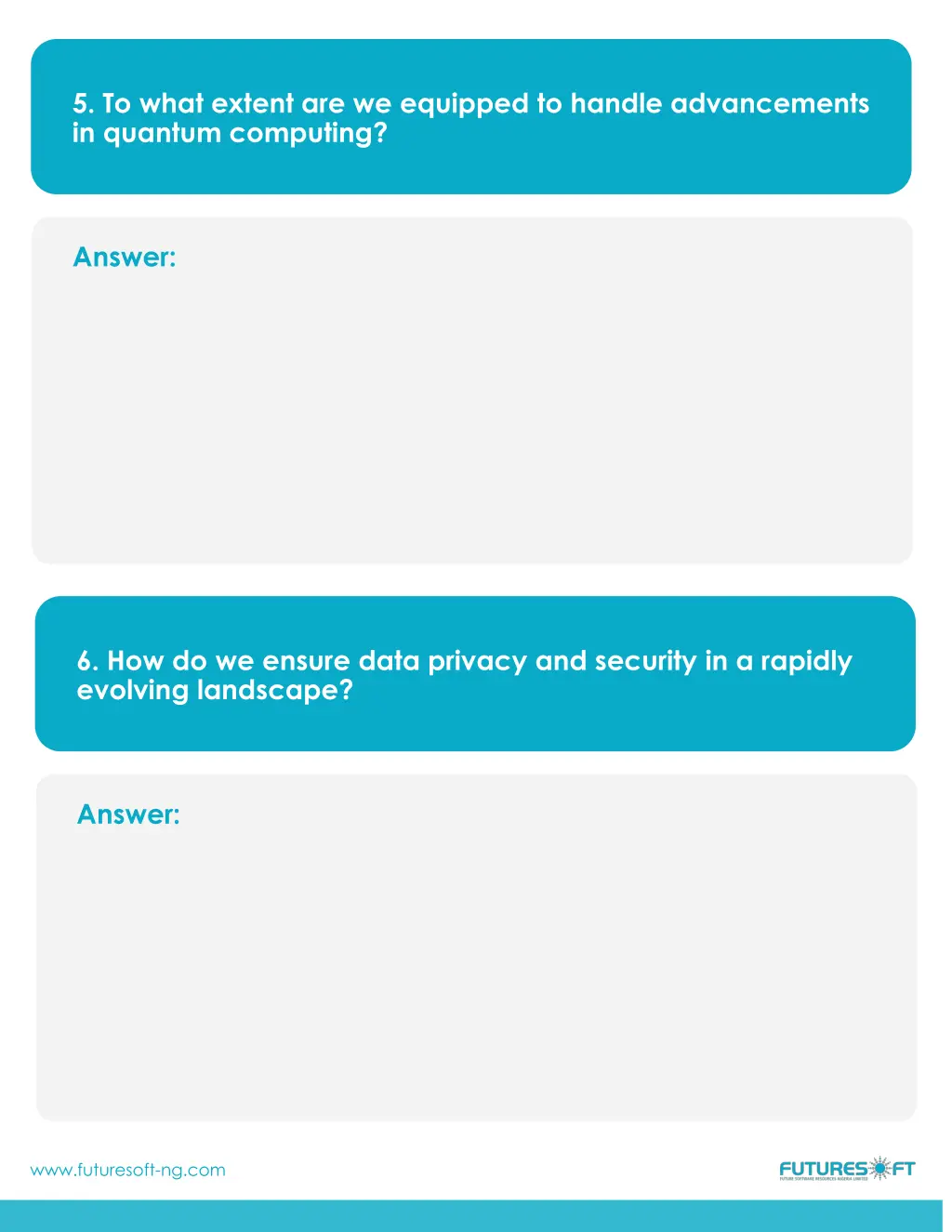 5 to what extent are we equipped to handle