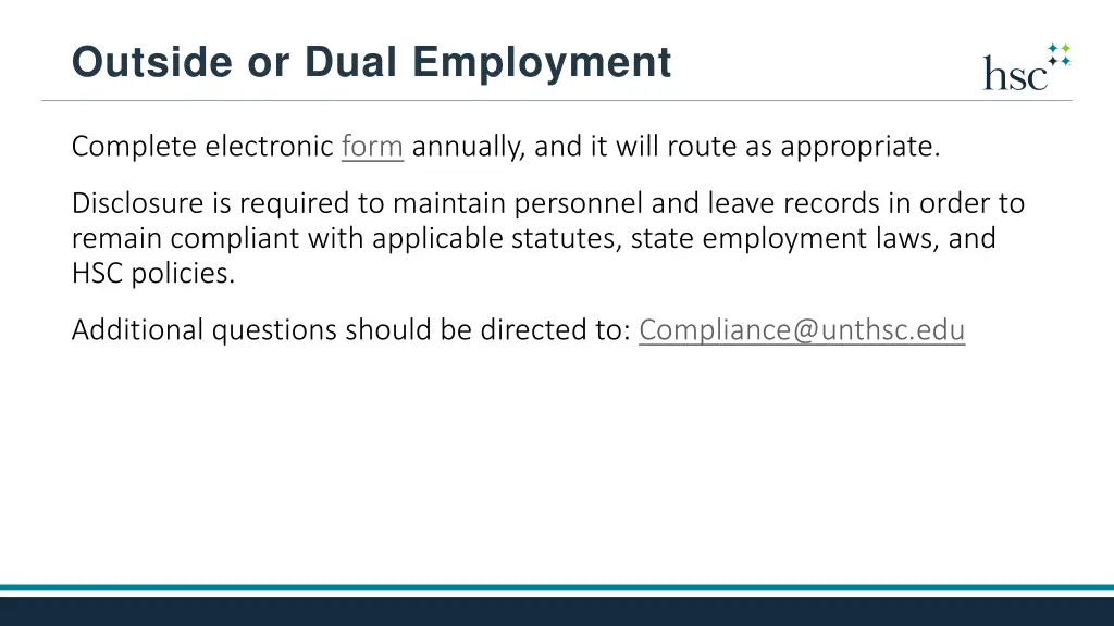 outside or dual employment 1