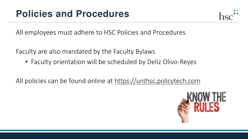 policies and procedures