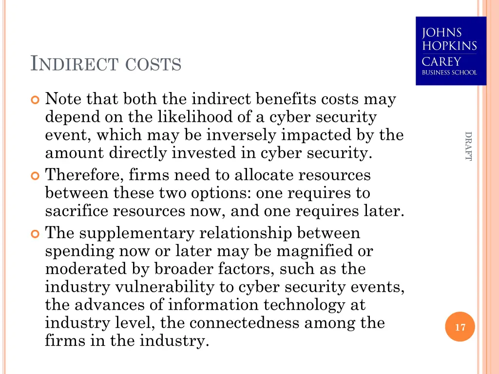 i ndirect costs