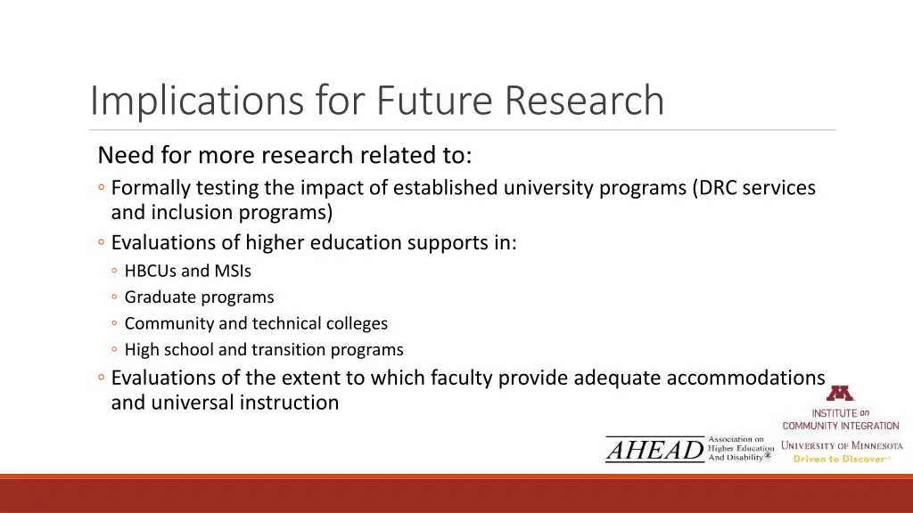 implications for future research 2