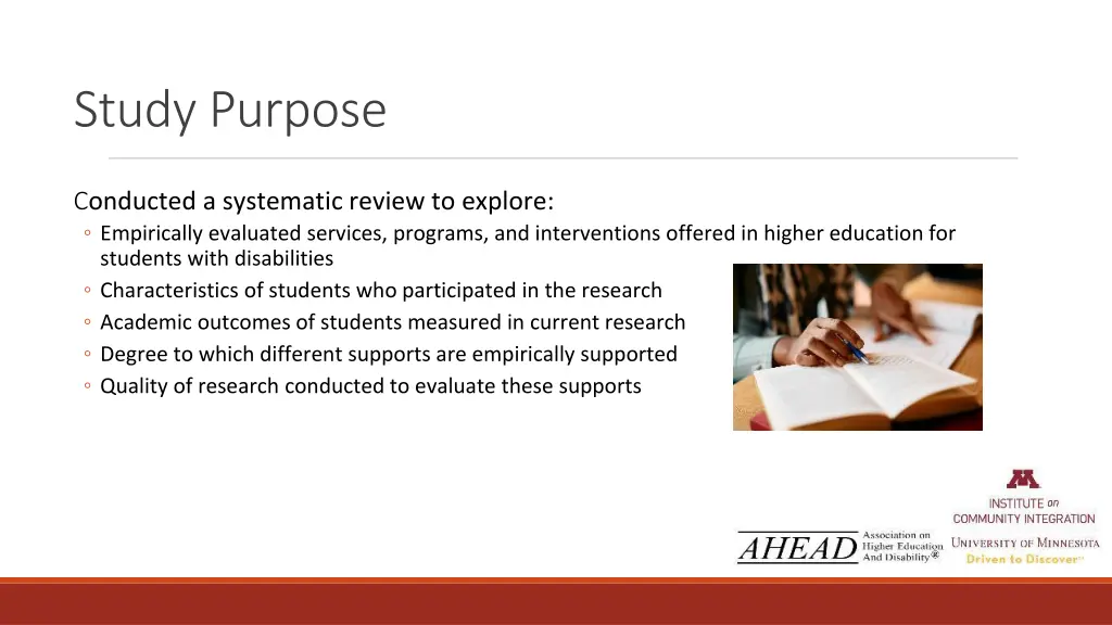 study purpose 1