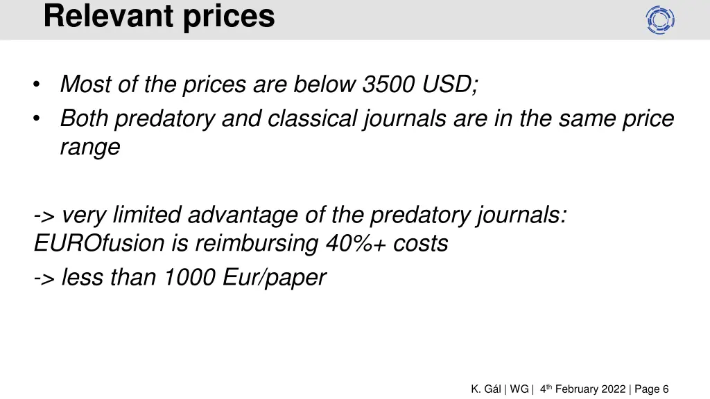relevant prices