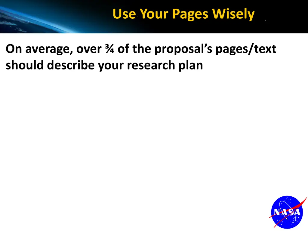 use your pages wisely